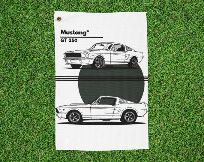 Mustang Vintage Car Golf Towel