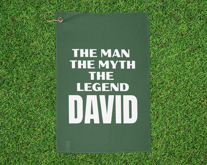 The Man The Myth The Legend Funny Golf Towel | Personalized Name Towel