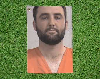Scottie Scheffler Mug Shot Golf Towel
