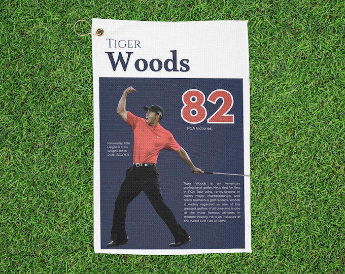 Vintage Tiger Woods Golf Towel