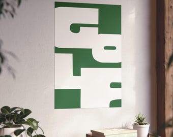 Abstract Golf Art Print | Modern Green Golfer Wall Decor