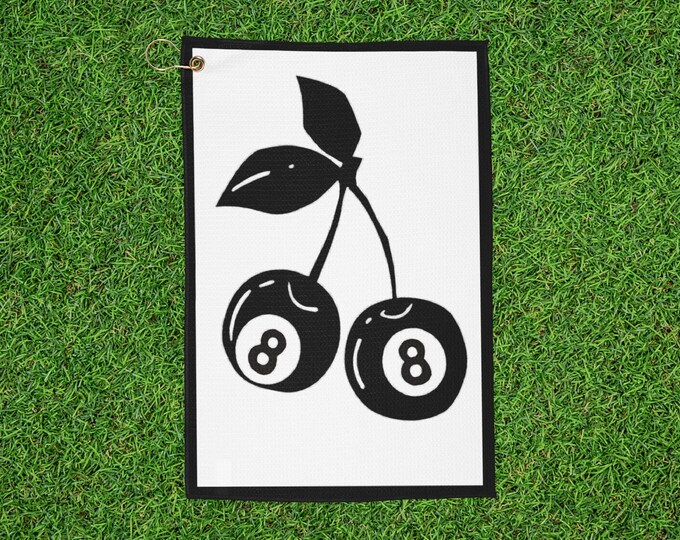 Cherries 8 Ball Neutral Golf Towel