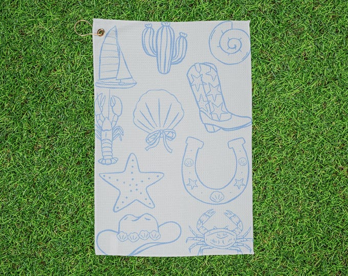 Coastal Cowgirl Beach Western Golf Towel