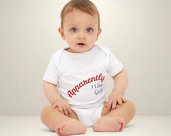 Cute Golf Baby Bodysuit for Infant, Funny Baby Gift, Newborn Outfit, Childrens Wear, Baby Shower Gift, Sports Baby Clothes