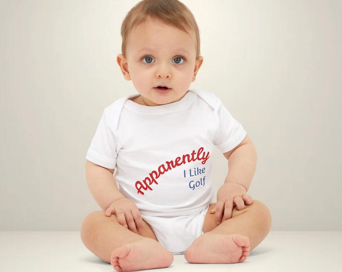 Cute Golf Baby Bodysuit for Infant, Funny Baby Gift, Newborn Outfit, Childrens Wear, Baby Shower Gift, Sports Baby Clothes