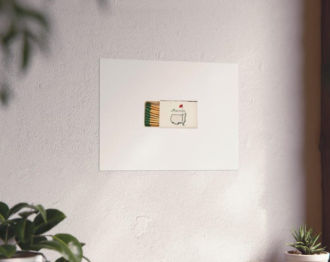 Augusta National Matchbox Art Print | Vintage Golfer Gift