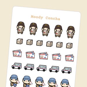 Mail Delivery Stickers | Perfect for Small Planners, Journals, and Hobonichi