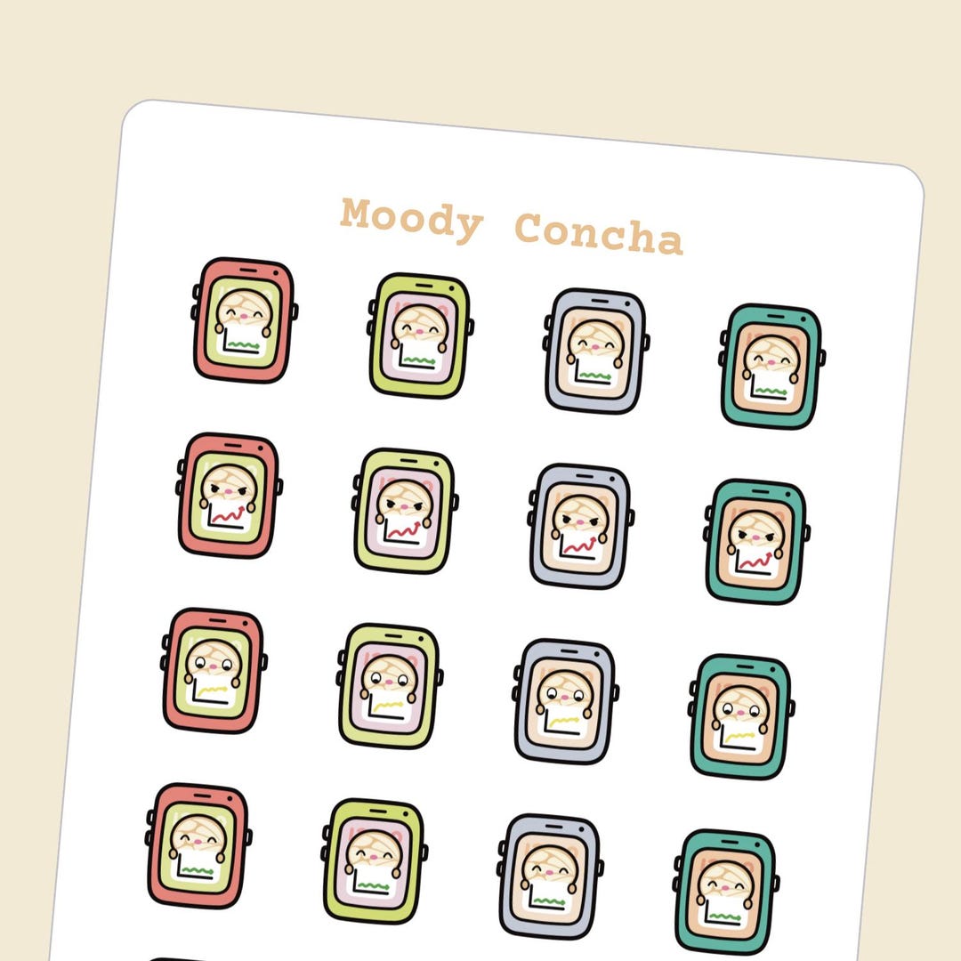Cellphone Screen Time Doodle Sticker Sheet for Small Planners or ...
