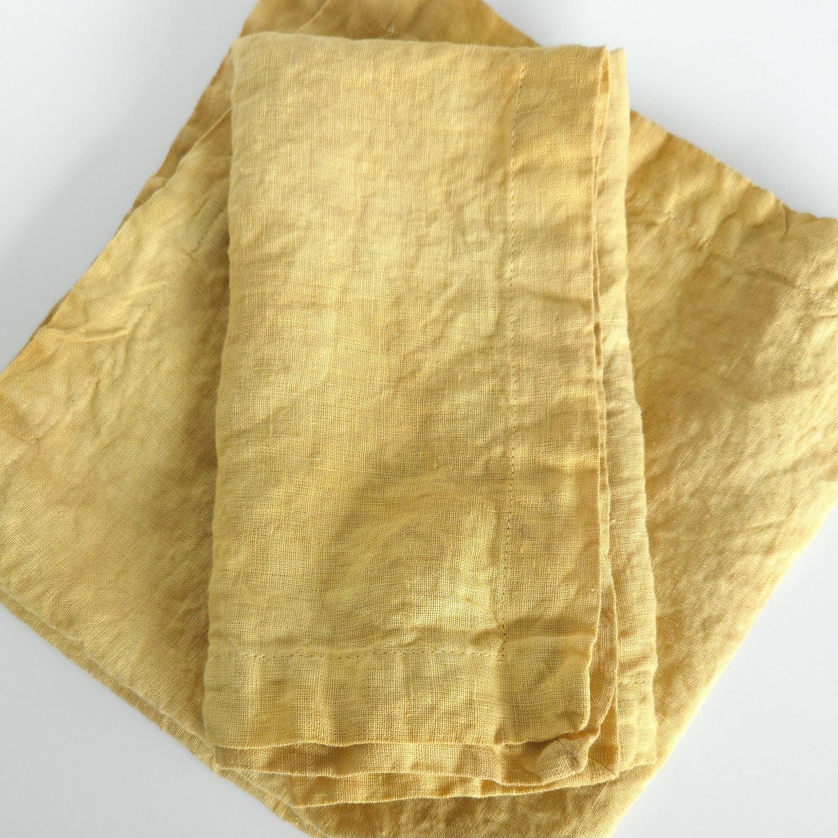 Plant-dyed Linen Napkins, Set of 2, Mustard Gold, 18 X 18 Inches - Etsy