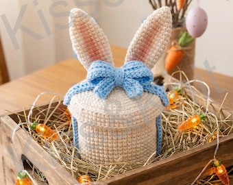 Easter Bunny Basket Amigurumi PDF Download