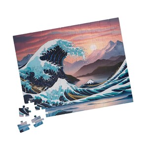 Serene Wave Puzzle - Intricate 110, 252, 520 & 1014-Piece Options, Perfect Gift, Family Activity, Stress Relief, Home Decor