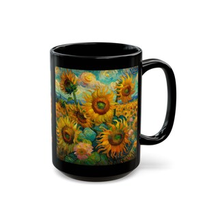 Van Gogh Sunflowers Mug, Artistic Coffee Cup, Great Gift for Artists, Floral Drinkware, Home Decor, Nature Lover&#39;s Gift