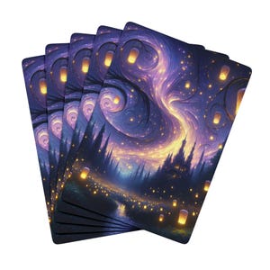 Cartes à jouer de poker inspirées de Tangled - Cadeau unique pour les joueurs, les jeux de cartes, les collectionneurs, les nuits magiques, la décoration fantastique