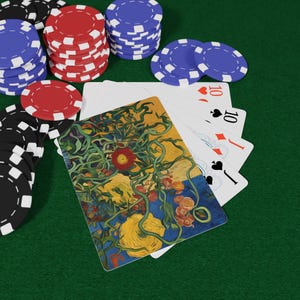 Artistic Poker Playing Cards, Unique Gift for Card Lovers, Casino-Themed Decor, Poker Night Essentials, Collectible Playing Cards