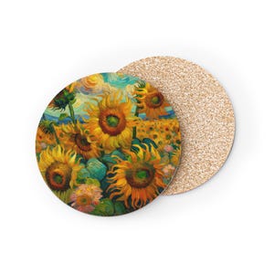 Sonnenblume Kunst Untersetzer, Blumendekor, rustikales Küchenzubehör, Geschenk für Gartenliebhaber, Tischplattenschutz