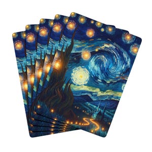 Cartas de baralho Starry Night Poker, presente exclusivo para jogo de cartas, baralho inspirado em arte, cartas de baralho estilo vintage, itens essenciais para a noite de pôquer, jogo [...]