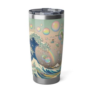 Ocean Wave 20oz Tumbler | Colorful Travel Mug, Perfect Gift for Beach Lovers, Adventure Enthusiasts, Summer Vibes