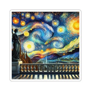 Rome Inspired Starry Night Kiss-Cut Stickers | Artistic Decor for Journals, Laptops, Scrapbooking, Gifts, Home Decor