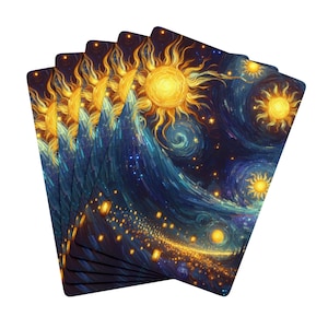 Cartas de pôquer artísticas - Baralho ilustrado exclusivo para noites de jogos, colecionadores, presentes, decoração para casa, lembrancinhas de festa