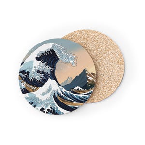 Ocean Wave Coasters - Nautical Home Decor, Beach Lover Gift, Drink Accessories, Coastal Coasters, Kitchen Decor