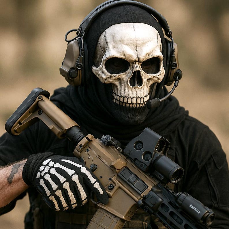Airsoft Ghost Call of Duty Skull Mask V2 – MW2 Tactical Balaclava - COD ...