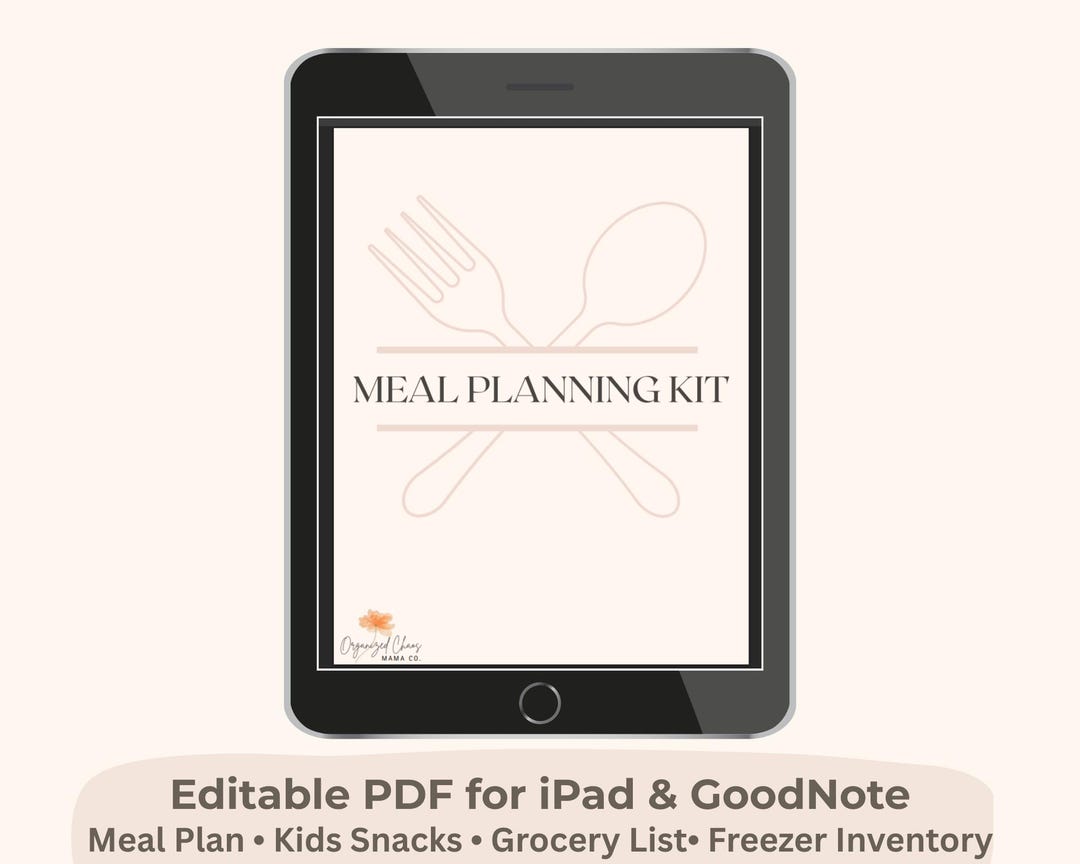 Weekly Meal Planner Kit: Printable & Fillable PDF (digital Download) - Etsy