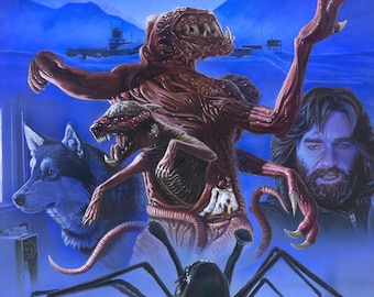 The Thing Art Print: John Carpenter Movie Fan-Art, Horror Giclée Print (16x20)