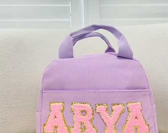 Lancheira personalizada para crianças – Lancheira térmica com nome personalizado, presente de volta às aulas, mochila escolar para meninas, lancheira fofa, lancheira escolar