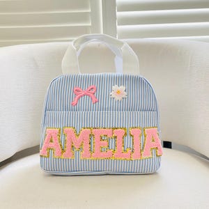 Personalized Lunch Bag for Kids – Custom Name Insulated Lunchbox, Back to School Gift, Boys School Bag, Cute Lunch Tote, School Lunchbag