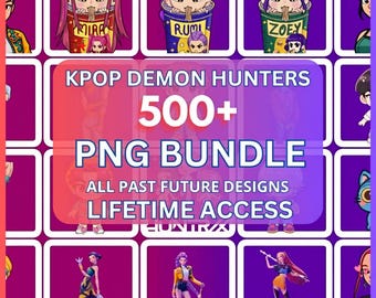 Kpop Dämonenjäger Saja Boys PNG Bundle: Anime Clipart, Sublimation Designs (Digitaler Download)