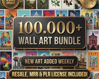 Druckbare Kunst Wandbilder | Abstrakte Moderne Poster Vintage | 300 DPI | PLR MRR | Sofort Download