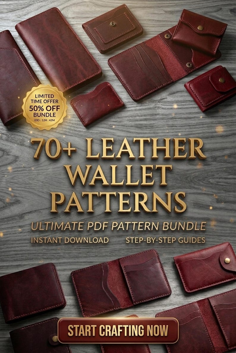Wallet Assortment 70+ Leather Wallet Patterns Bundle | DIY Card Holder & Mens Bifold ...