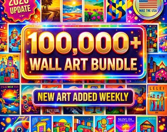 100K+ druckbare Kunst Kunst Set | Begrenzter Preis | Galerie Wandset | Digitaler Download Poster