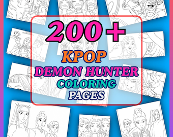 Kpop Dämonenjäger Digitale Malvorlagen - 200+ PNG | Huntrix, K-pop, Anime Themed, Instant Download Fun!