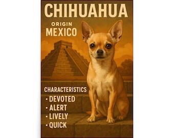 Chihuahua Wall Art Poster - Chihuahua Dog Poster - Gift For Dog Owners - Dog Gift - Dog Breed - Mexican Dog - Pet Poster - Dog Decor And Art