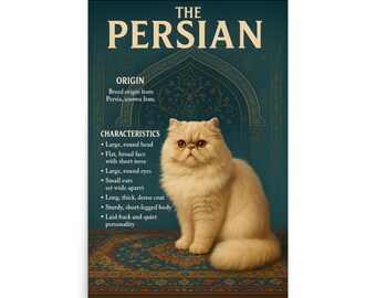 The Persian Cat Poster - Persian Cat - Cat Wall Art - Cat Decor - Cat Art - Cat Lovers - Gift For Cat Owners - Kitten Poster - Kitten Art -