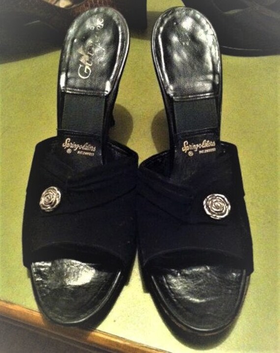 Original Black 50's Springolators Pin Up Shoes