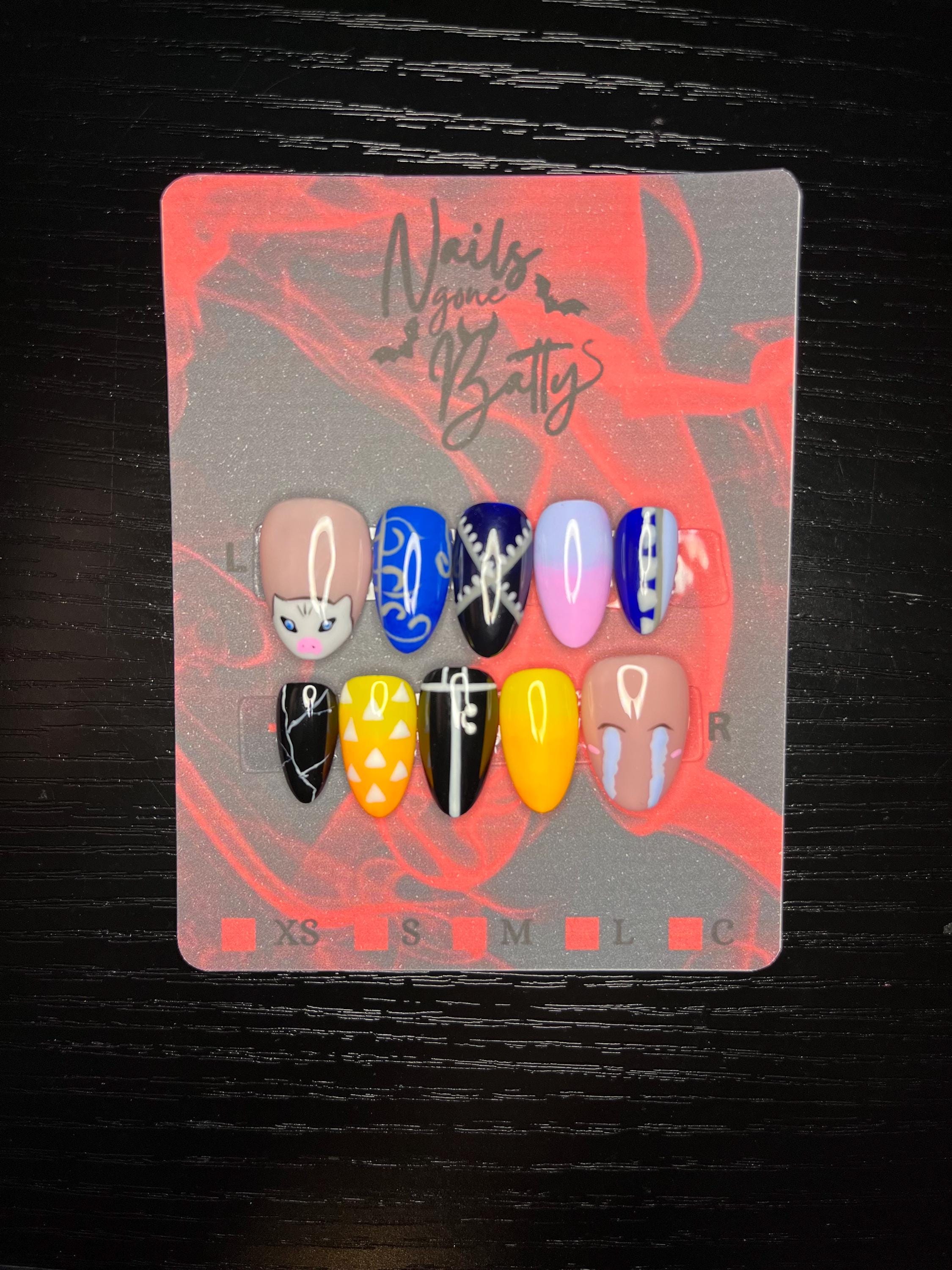 Inosuke and Zenitsu Press on Nails - Etsy