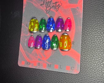 Lava lamp press on nails
