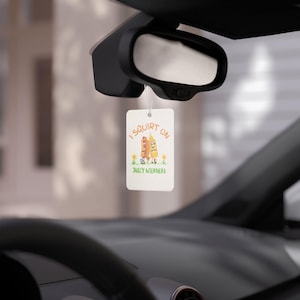 Désodorisant amusant pour voiture - Moutarde et hot-dog originaux, parfums humoristiques pour voiture, cadeau fantaisie pour les amateurs de cuisine, décoration kitsch, accessoire de voiture unique