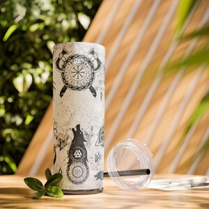 Nordische Mythologie Becher: Viking Style 20oz Reisebecher