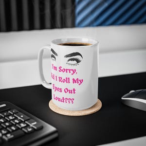 Tazza da caffè Sassy Eyeball: divertente tazza in ceramica per la casa o l&#39;ufficio