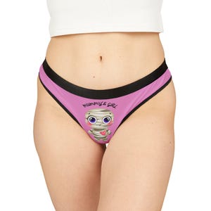 Playful Women&#39;s Thongs, Fun Undergarments, Gift for Moms, Cute Lingerie, Unique Women&#39;s Gifts, Celebratory Loungewear