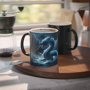 Dragon Magic Mug: Heat-Sensitive Fantasy Art Coffee Cup
