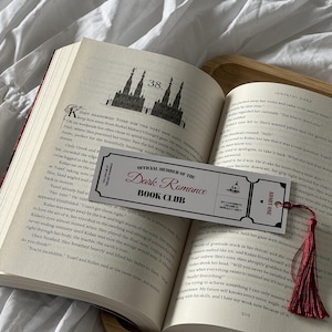 Dark Romance Book Club Bookmark - Bookmark ticket - Book Club - Bookish - Gift for book lover - Cute bookmark