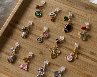 Dust Plug Charm: Bookish Kindle/iPhone Accessory - Stainless Steel Chain