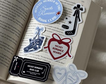 Hockey Romance Stickers: Waterproof Vinyl Decals for BookTok Stickers