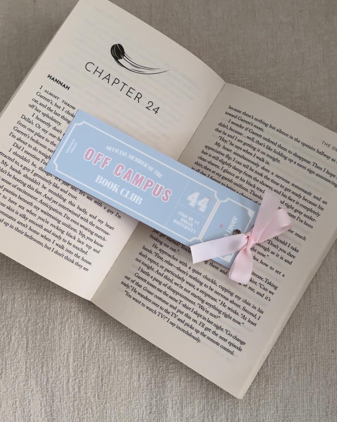Off Campus Bookmark: Book Club Ticket - Garret Graham, Di Laurentis ...