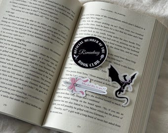 Pegatinas Romantasy Book Lover: Vinilos adhesivos impermeables - Dragon BookTok