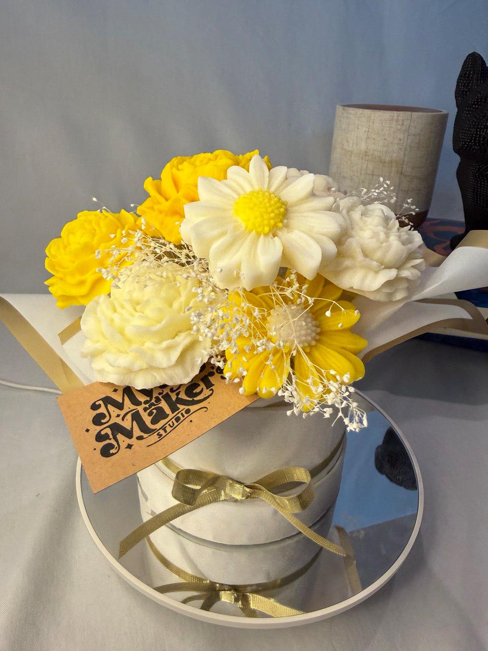 Wax Melt Flower Bouquet – Handmade Soy Wax Floral Gift Box, Candle ...
